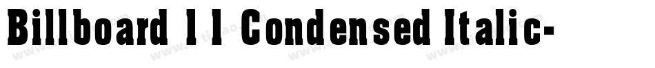 Billboard 11 Condensed Italic字体转换